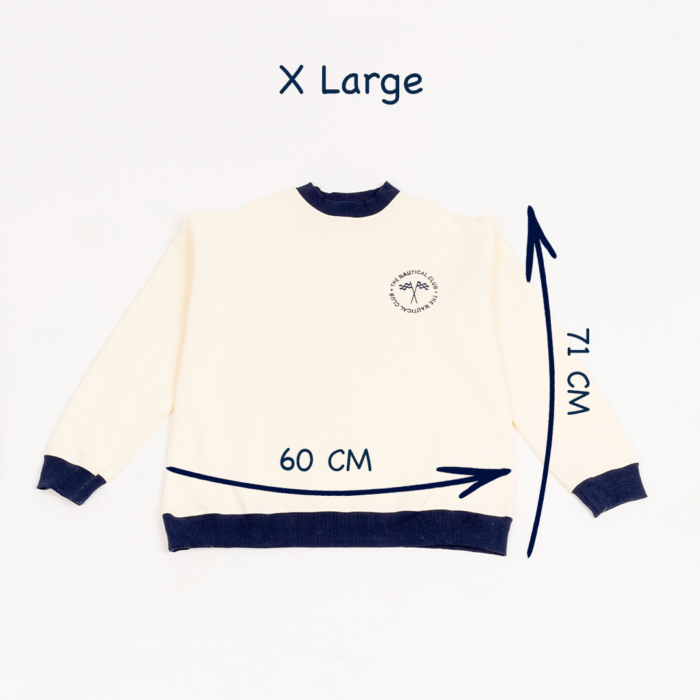 The Nautical Club Crewneck Cream/Navy - Image 5