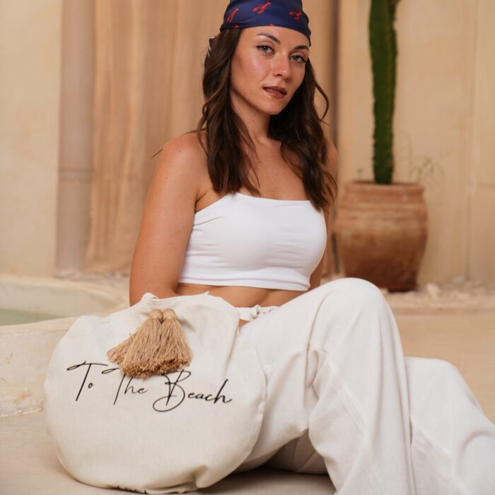 To The Beach Tasseled Tote Bag - Image 2