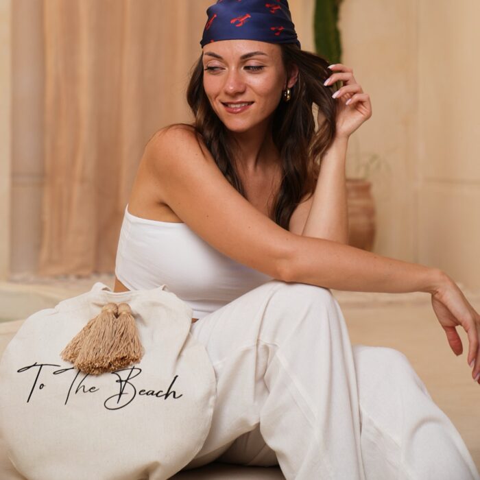 To The Beach Tasseled Tote Bag - Image 3