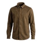 Olive Suede Button-Down Shirt - Image 2