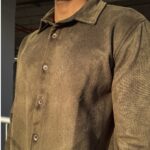 Olive Suede Button-Down Shirt - Image 3