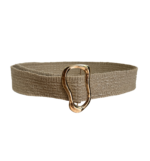 Jute Belt with Whimsical Gold Buckle