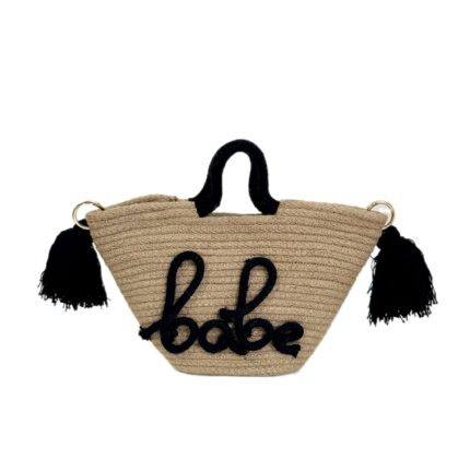 Embellished Jute Mini Babe Bag