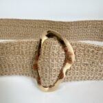 Jute Belt with Whimsical Gold Buckle - Image 3