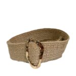 Jute Belt with Whimsical Gold Buckle - Image 2